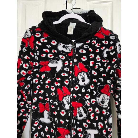 Disney small women's Minnie mouse one piece fleece pajamas - Picture 2 of 10